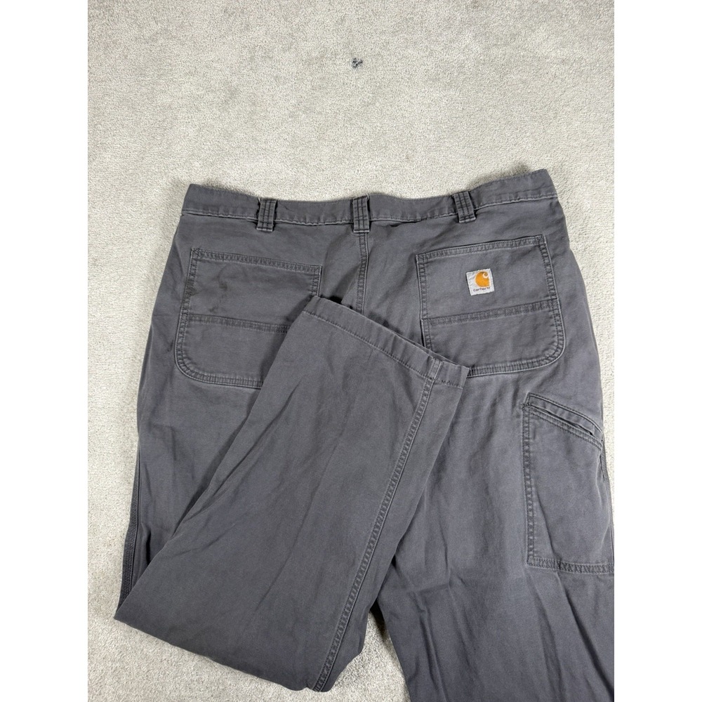 Carhartt Relaxed Straight Dungaree Work Pant Men 40x30 Grey Rugged Flex 102291 *